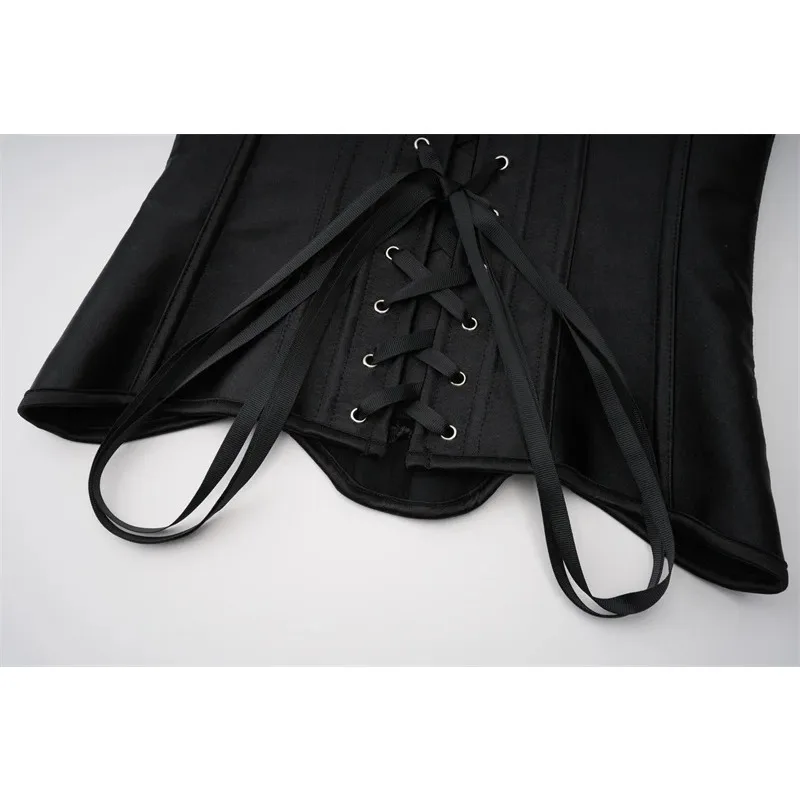 

Готический винтажный корсет-топ, сексуальный корсет-бюстье больших размеров с короткими кружевными рукавами, корректирующее белье для женщин