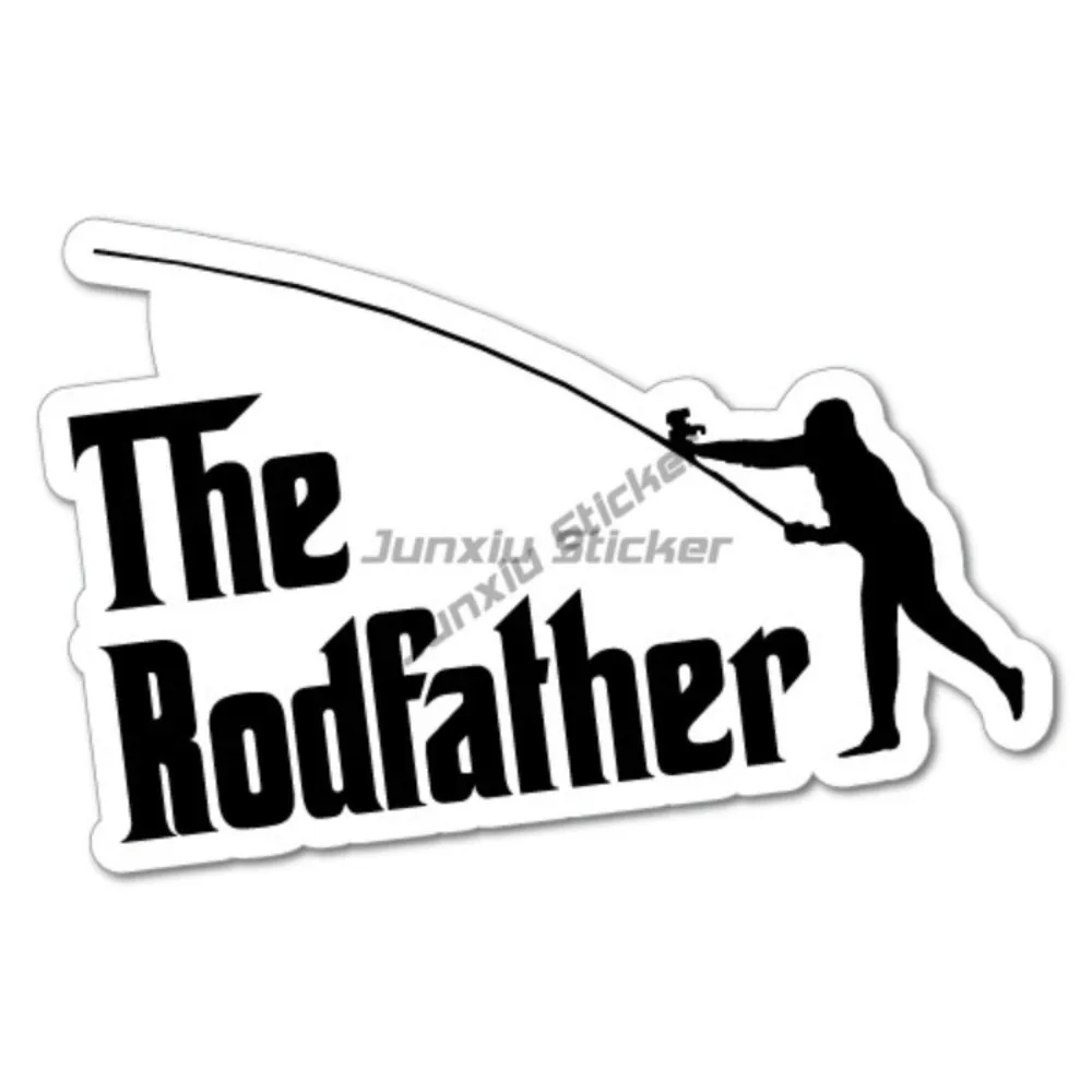 

The Rodfather Sticker Decal Boat Fishing Tackle Vinyl Bumper Decals Stickers Car Decoration Electric Scooter Accessories