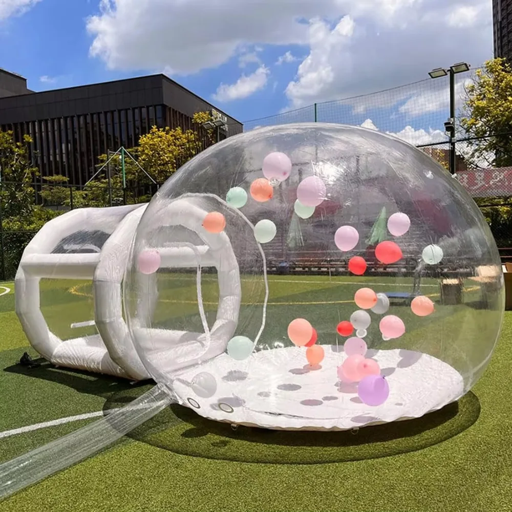 

Custom Size Color Inflatable PVC Bubble Dome Tent, Waterproof House with Tunnel for Party Event Commercial Rental