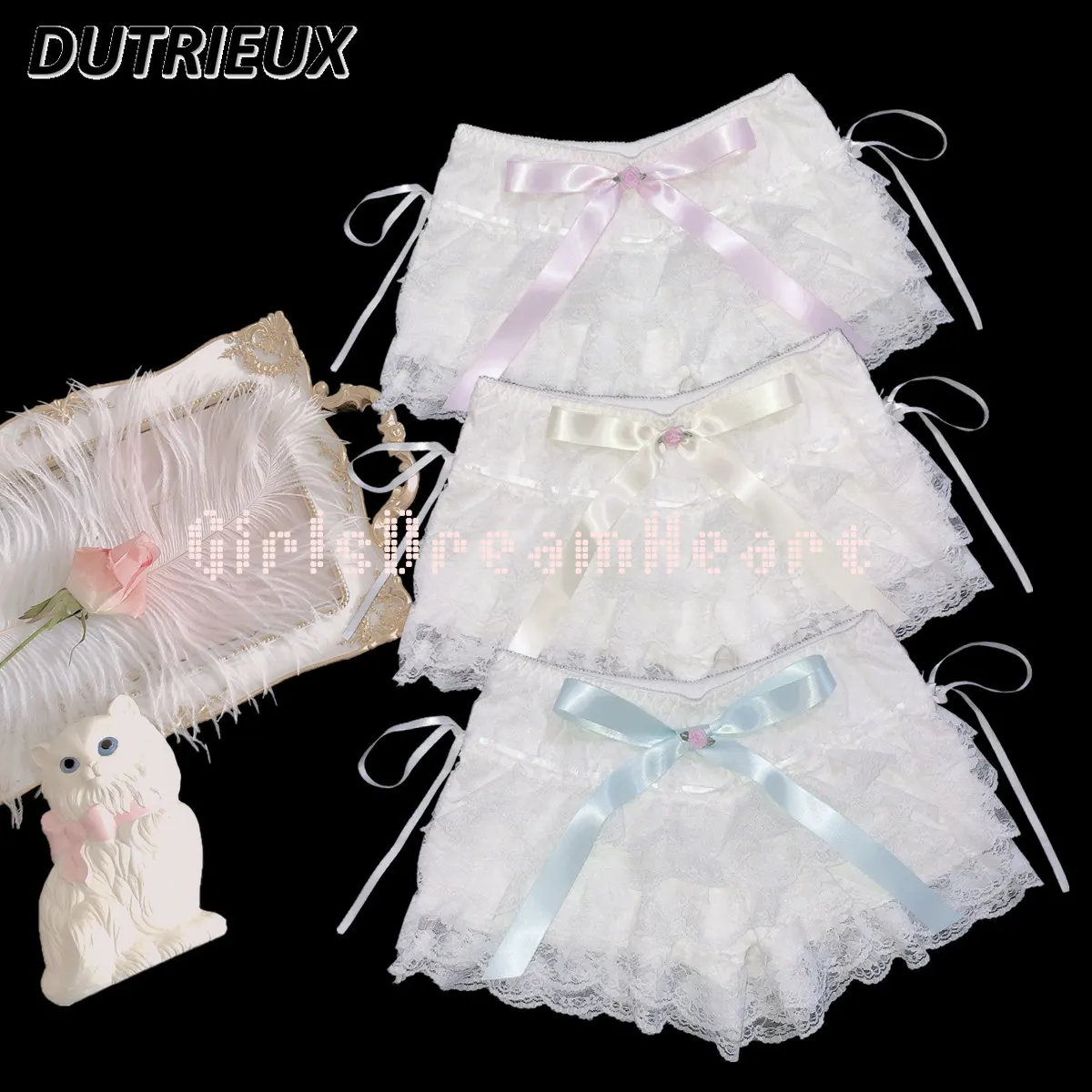 

Sexy Lace Splicing High-waisted Leggings Shorts Women's Summer Versatile Sweet Dance Home Slim-fit Anti-light Short Pants