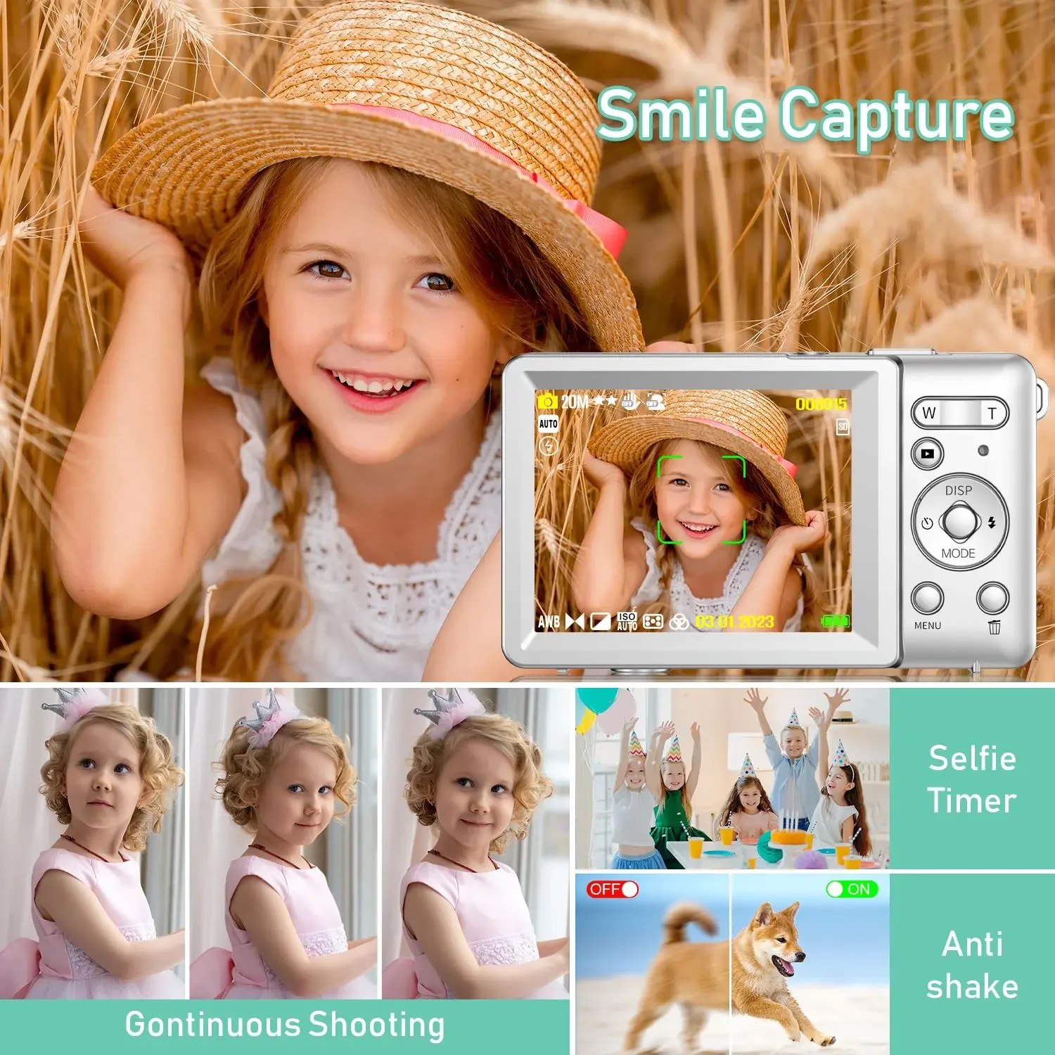 Portable Digital  Gift For Friends and kids  Face Detection 48MP HD