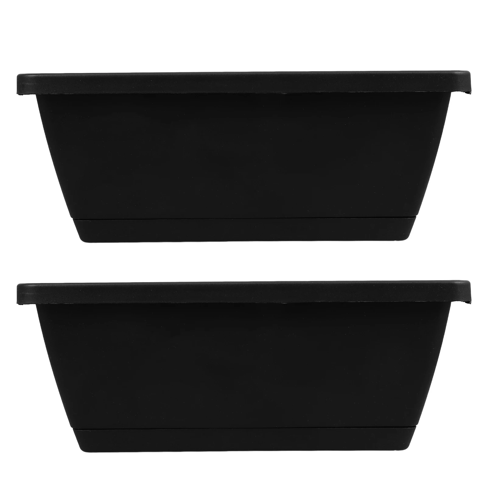 

2 комплекта утолщенных пластиковых цветочных горшков, горшков для сада, балкона, двора, минималистичного стиля, прочного длинного контейнера против давления