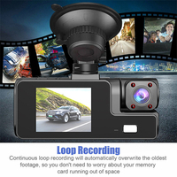 1080P Car Dash Cam 3 Channel Front Rear and Inside with WiFi DVR Driving Recorder Loop Recording 24H Parking Monitor G-Sensor