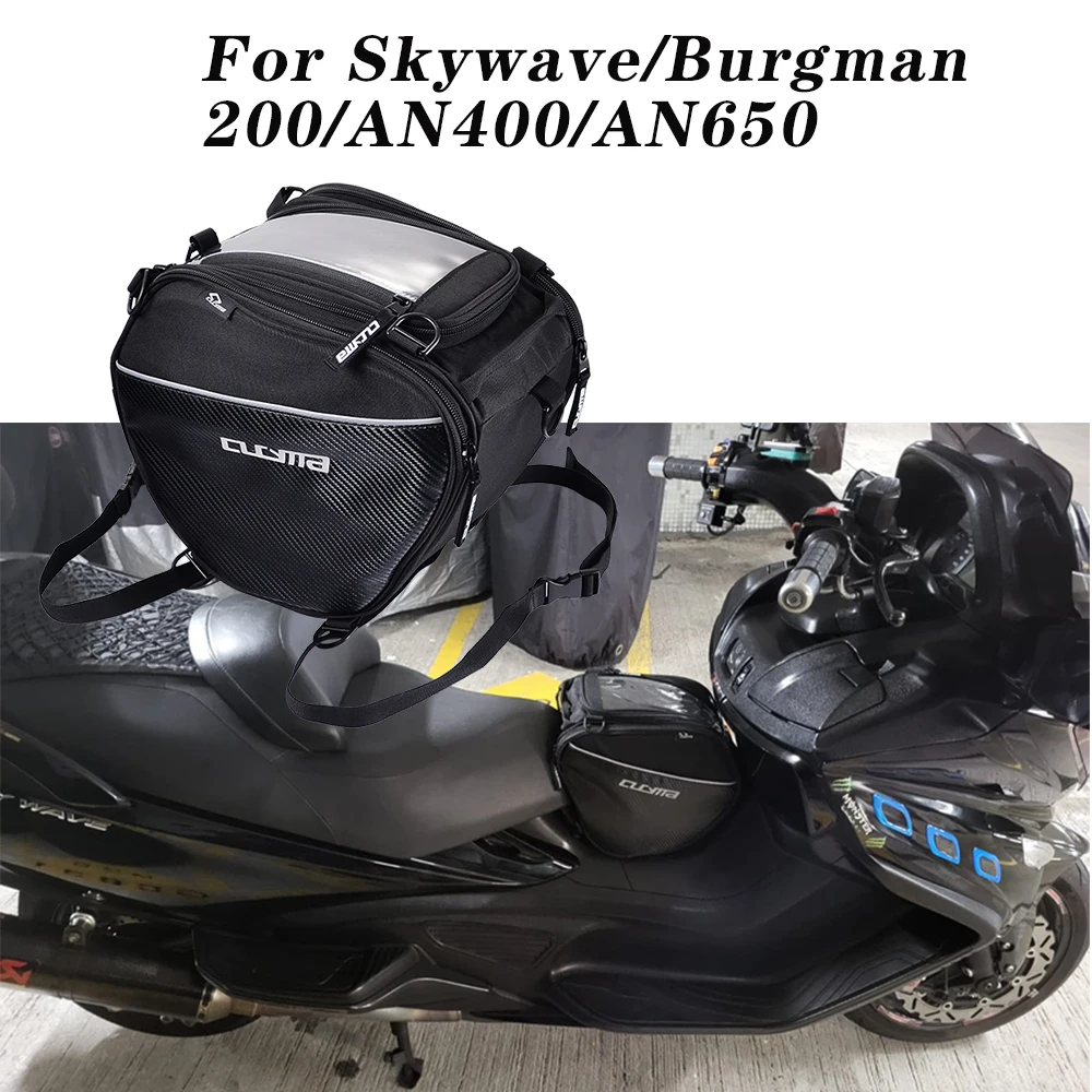 Motorcycle Scooter Tunnel Seat Bag For Suzuki Skywave 200 Burgman 400 650 AN650 AN400 AN200 Saddle Bags Waterproof Tail Pack