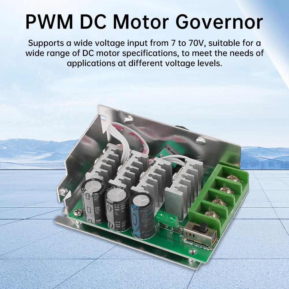 DC 7-80V PWM DC Motor Speed Regulator 30A Speed Control Switch Module 12V 24V 60V 70V Motor Controller Potentiometer Detachable