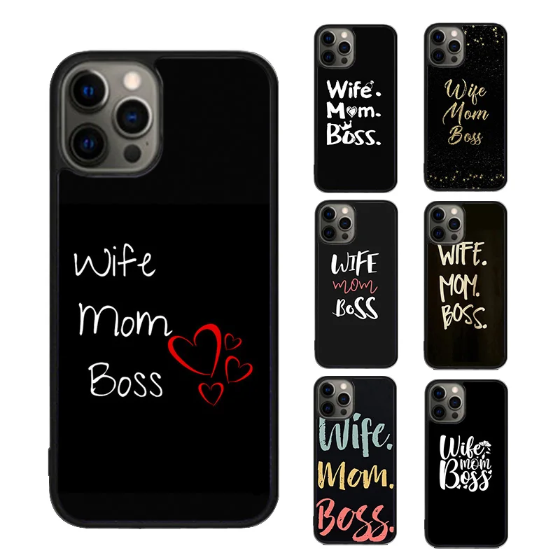 

Wife Mom Boss Quotes Phone Case cover For iPhone 17 Air 15 16 16e 14 13 Pro Max Coque 12 11 Pro Max For Apple PLUS fundas