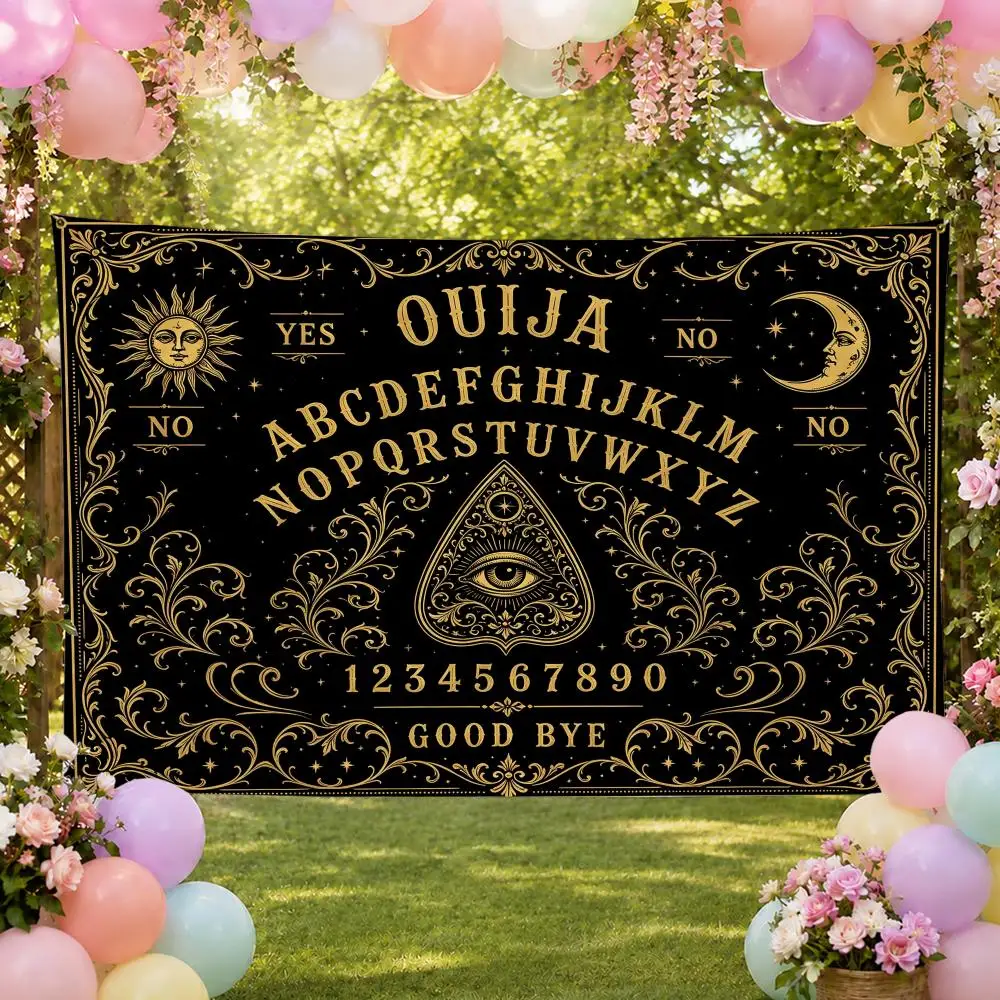 Gothic Mystic Ouija Board Flags Fan Banner Tapestry Wall Hanging Garage BarDorm Camp Party Outdoor Home Decor Gift