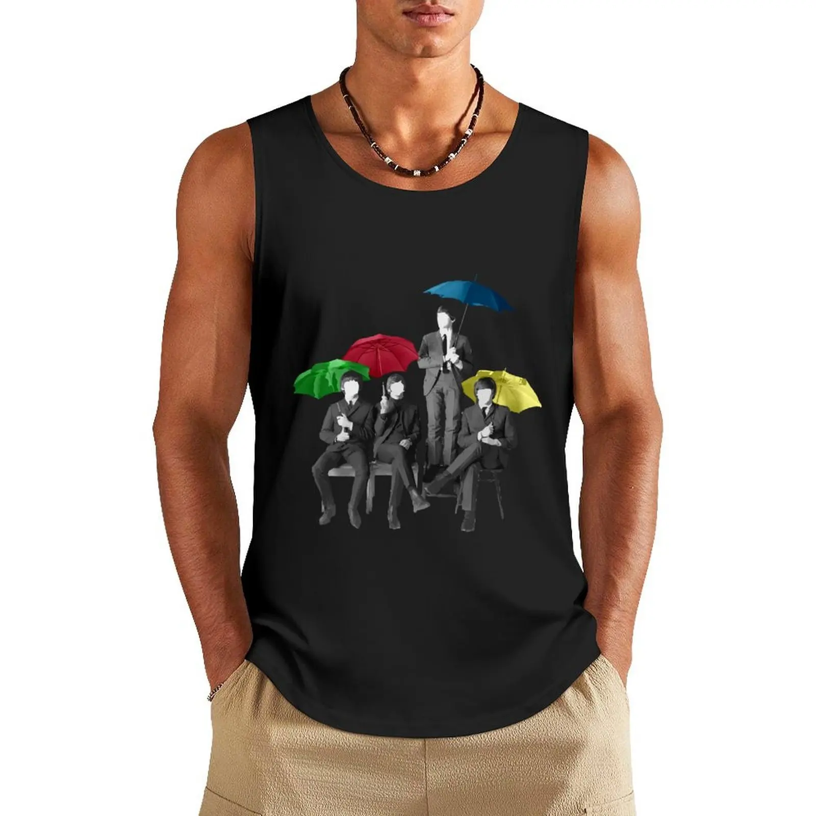 

Umbrella Fab Four Tank Top gym for men Vest male quick-drying t-shirt