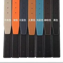 Men's and women's extended wide belt 3.8cm, high-end and high-quality lychee pattern 3.2cm, high-quality double-sided use free o