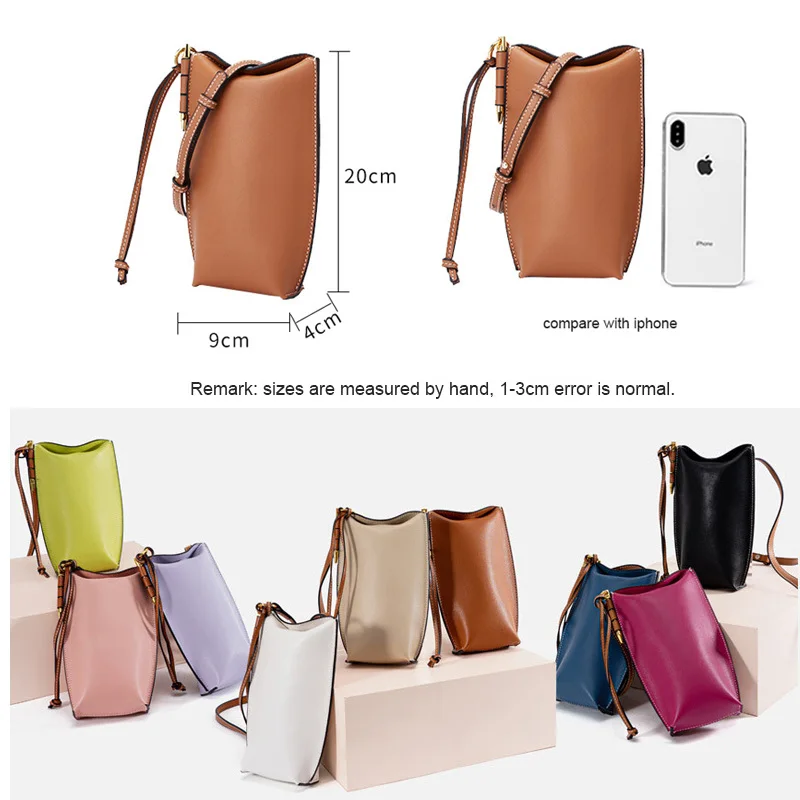 Mobile Bag 2023 Trend Women\'s Shoulder Bag Lady Mini Bag Purse Female Retro Split Cowhide Leather Women Cross-body Messenger