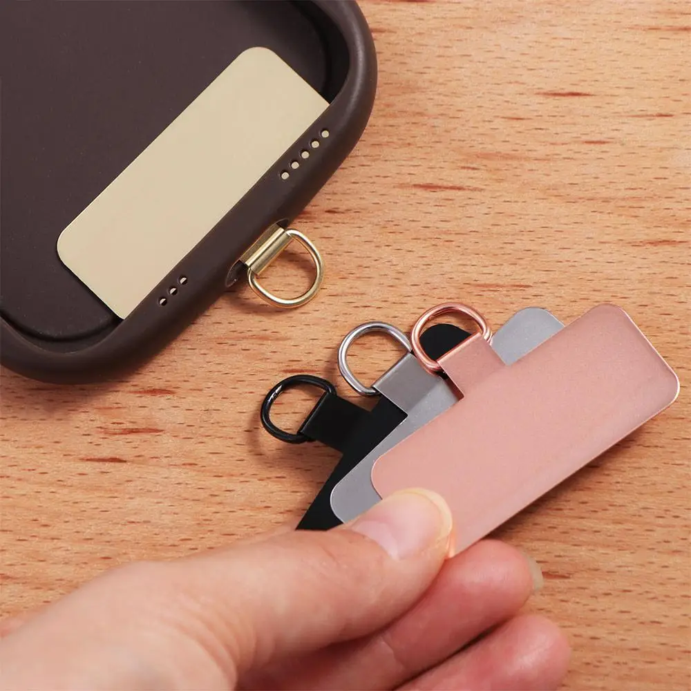 ステンレス鋼の電話ストラップ,スナップストラップ,金属製の電話パッチ,超薄型,カードクリップの交換