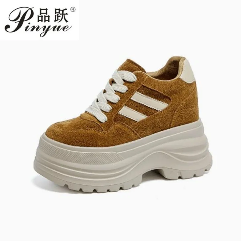 

Elevator Shoes for Women Fall Spring New Platform Sneakers 12cm Height Increase Chunky Shoes for Petite Women Chunky Shoe 34-39