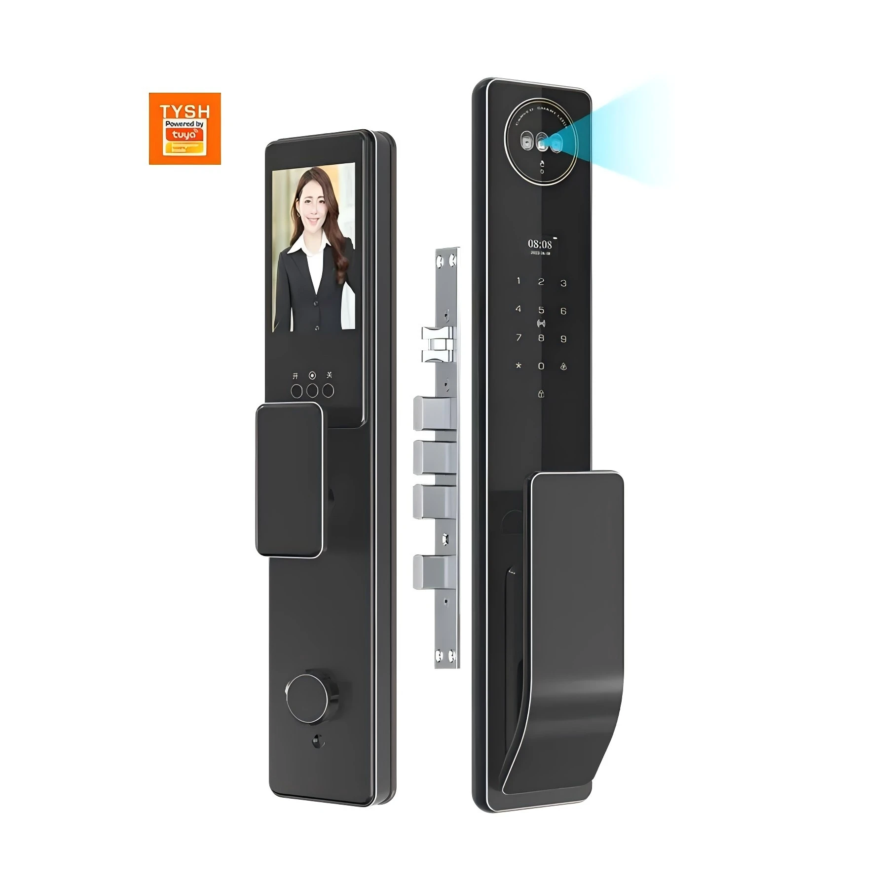 

Brand New Product Tuya Wifi Electronic Home Security Video intercom Face Recognition Door Lock Smart