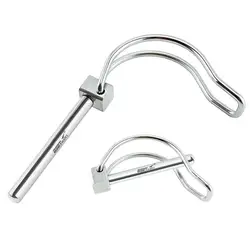 Shaft Locking Pin 316 Stainless Steel Safety Coupler Pin D Type Safety Spring Pin For Farm Trailers Wagons Lawn Hitches And