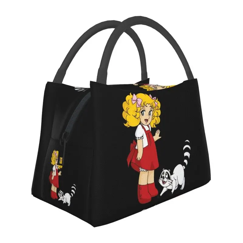 

Candy Candy Snow Capucin Classic Thermal Insulated Lunch Bag Women Portable Lunch Tote for Camping Travel Storage Meal Food Box