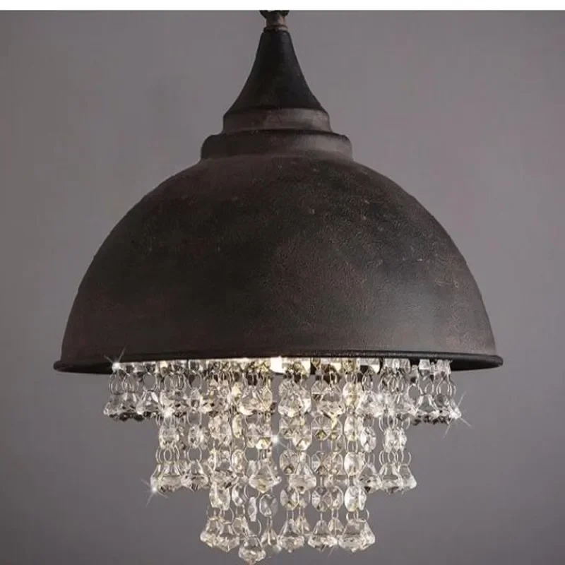 

Vintage Pendant Lamps Ameriacan Retro Crystal Loft Bar Restaurant Light Dinning Room Cafe Decoration
