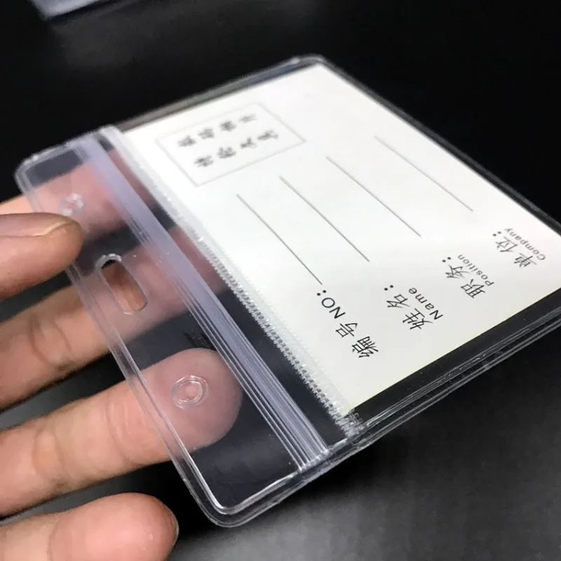 

10pcs/set ID Tag Pass Work Card Cover Case Badge Holder Transparent Working Permit Case for Badges Card Protector for Staff