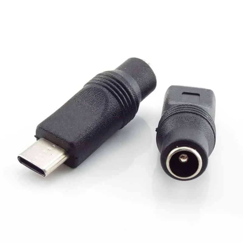 DC Power Adapter Converter Type-C USB ชาย 5.5x2.1 มม.แจ็คหญิงสําหรับแล็ปท็อปคอมพิวเตอร์โน้ตบุ๊ค PC โทรศัพท์มือถือ d6