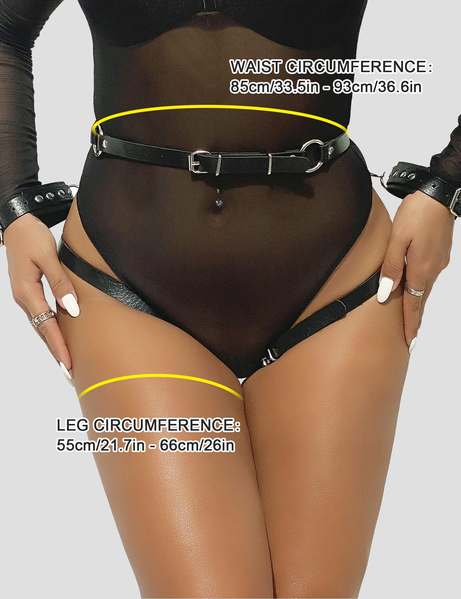 Ohyeahlady Sexy Accessories Trend Bondage Belt Bracelet Erotic Leg Loop One Punk Belt Waist Chain Leg Ring Lingerie Bdsm Clothes