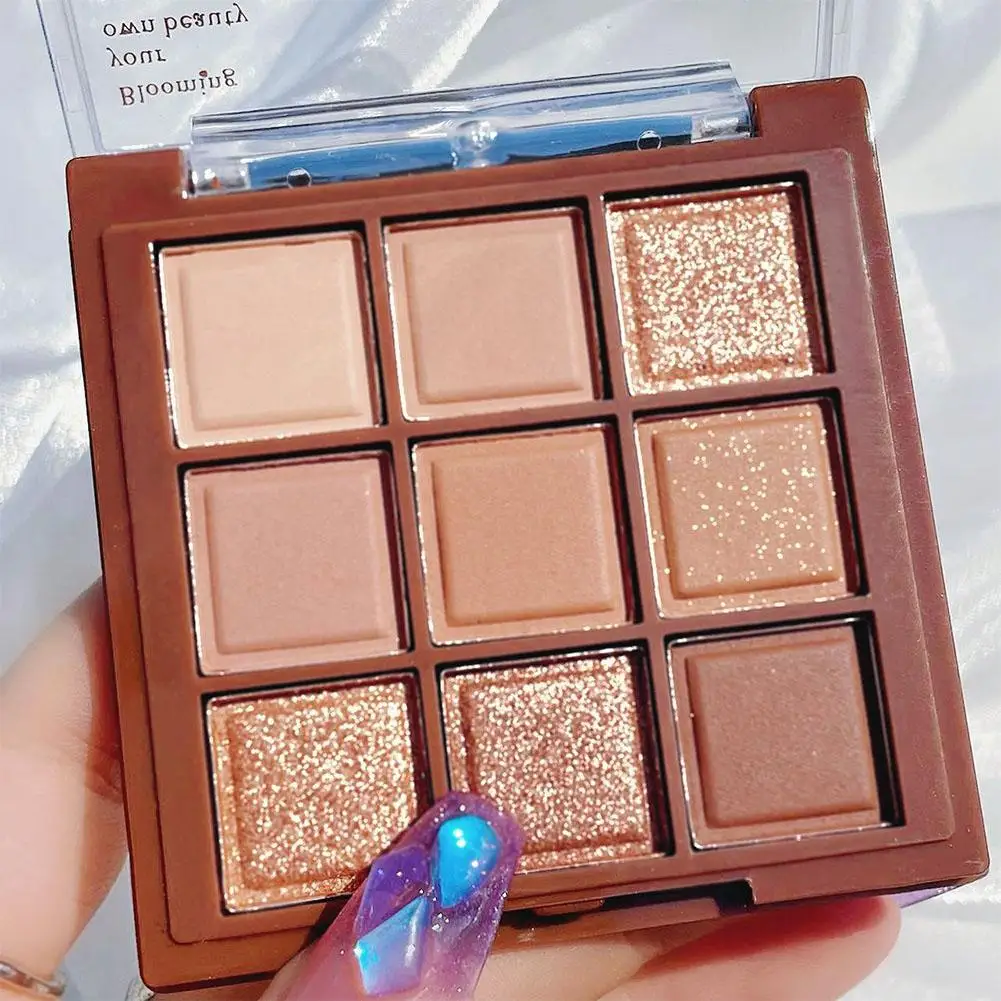 Cioccolato caldo marrone ombretto 9 colori a prezzi accessibili opaco perla ombra colore degli occhi trucco arancione marrone occhio Flash piatto terra S W8Z9