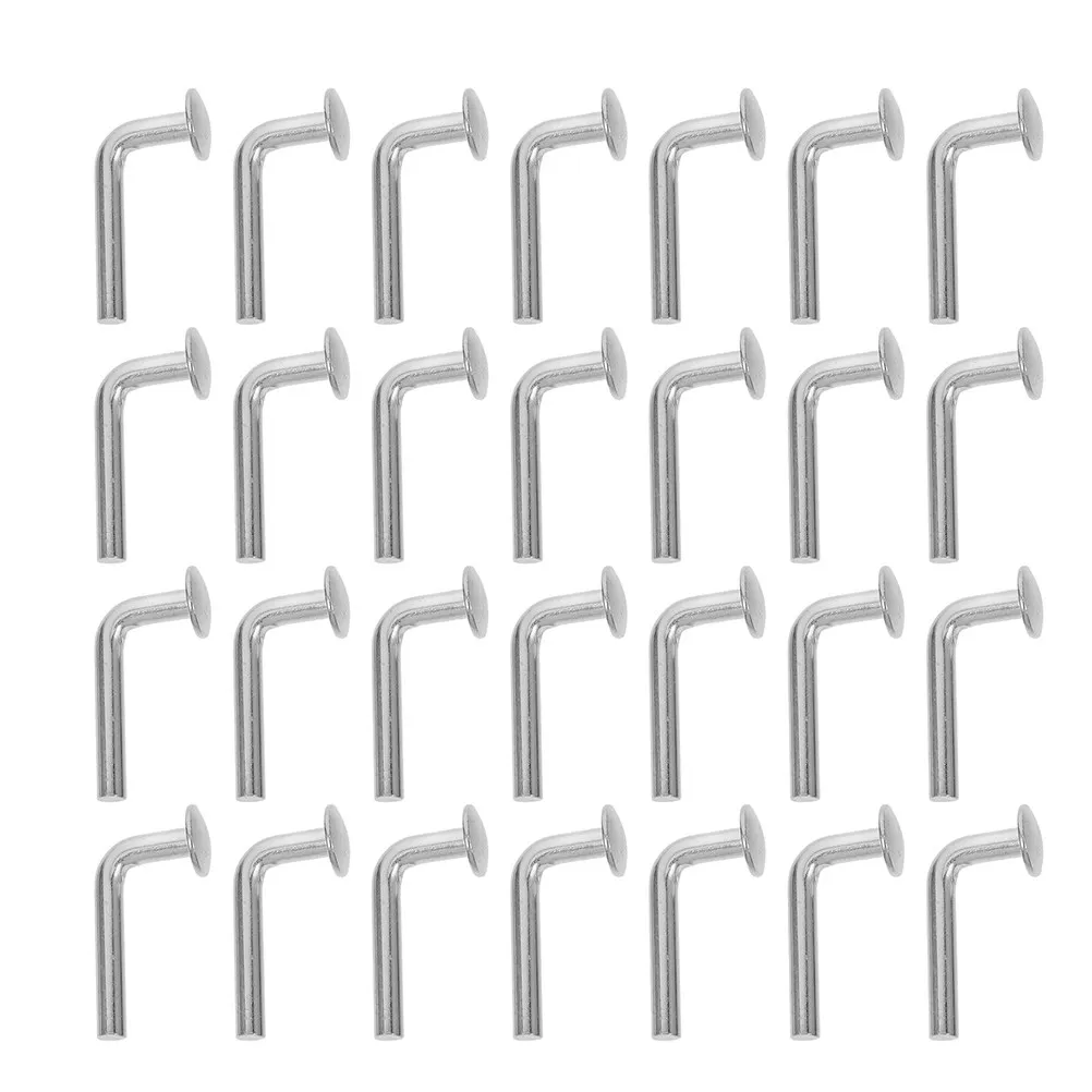 50Pcs Galvanized L Shaped Drop Pin Heavy Duty Pallet Rack Safety Bolts Warehouse Rack Locking Pins Industrial Storage