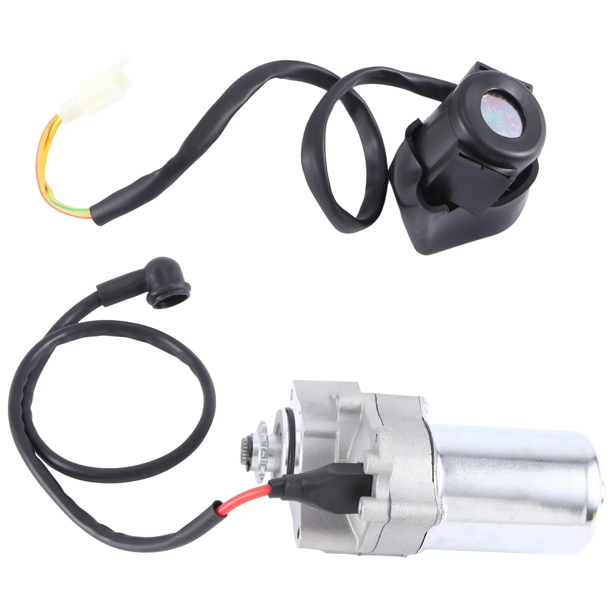 Starter Motor & Solenoid Relay for 50Cc 70 Cc 90Cc 100Cc 110Cc 125Cc ATV Dirt Bikes Go Karts Chinese Pit Bike Quad 4 Wh