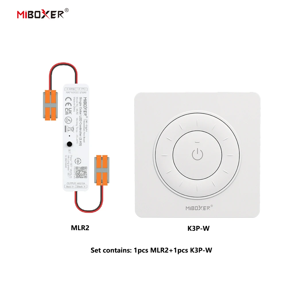 Miboxer MLR1 MLR2 K3 K3P DC12-24V Mini 2.4GHz RF Wireless Remote Dimmer for 2835 5050 Single Color Strip Light LED Controller