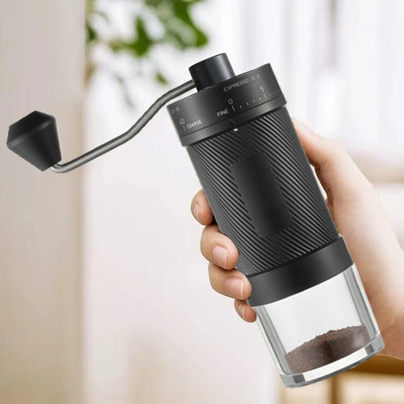 Hand-cranked Italian-style manual coffee bean grinder, portable home-use small pour-over steel core grinder