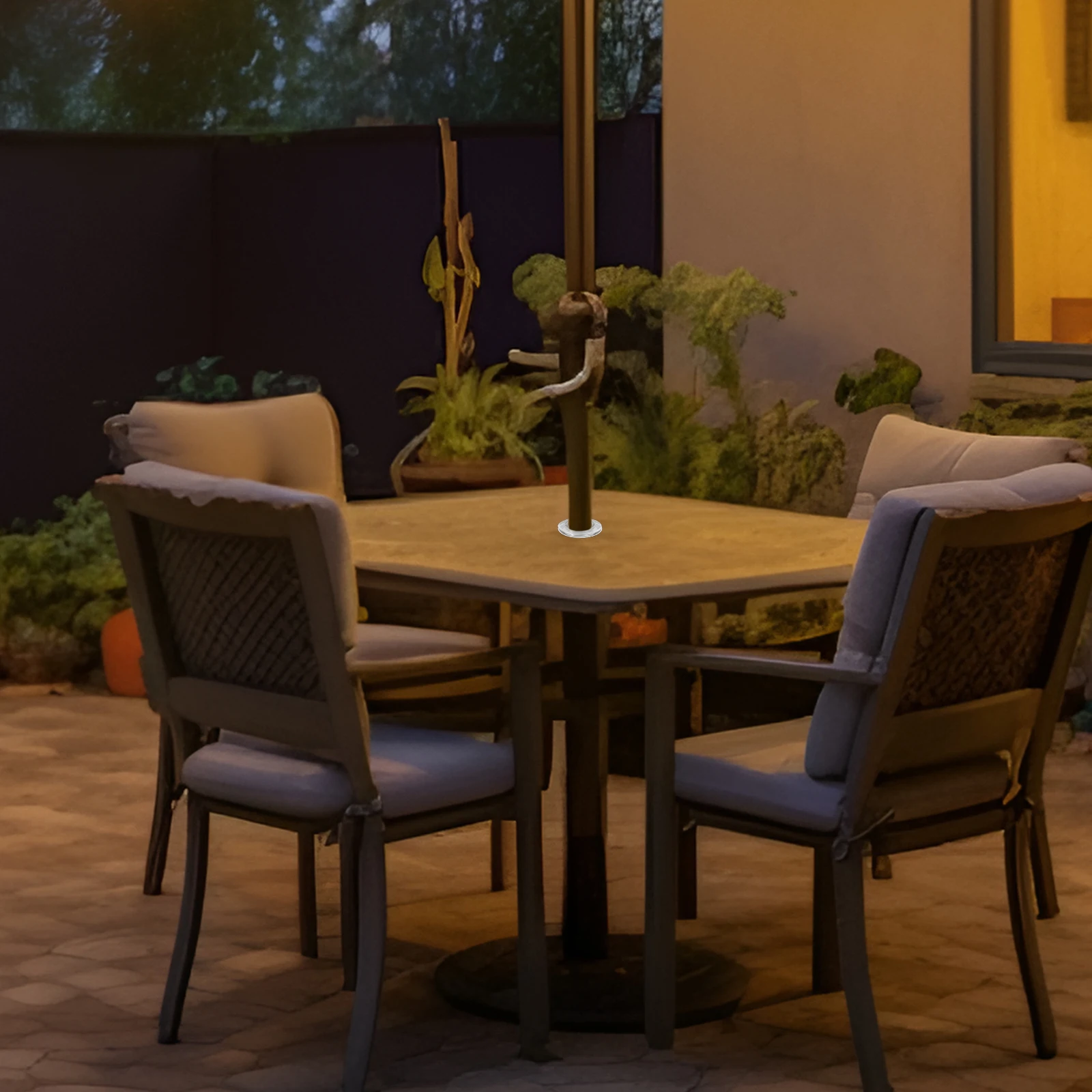 

2 set Umbrella Hole Ring Transparent Silicone Table Cap Set Durable High Temperature Resistant Patio Outdoor Furniture
