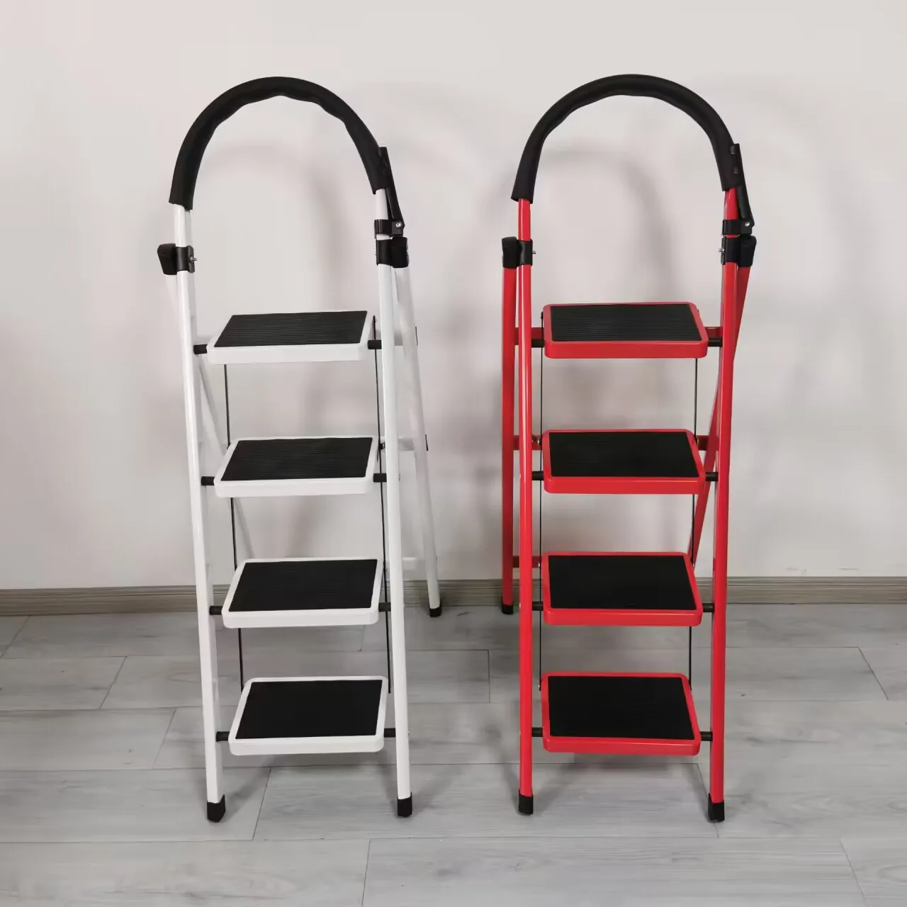 Multi functional folding zigzag ladder home climbing ladder storage rack flower rack thickened pedal portable pavilion staircase