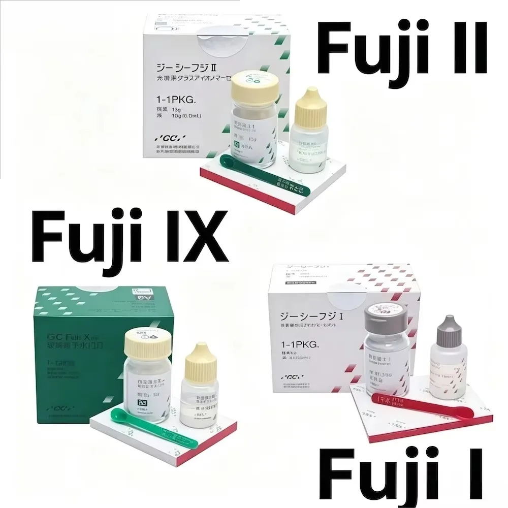 GC Fuji I/II/IX Dental Glass Ionomer Cement Crown Veneer Bonding Cavity Restoration Fluoride Release