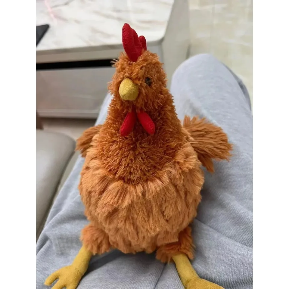 Nuevo Peluche de Gallina y Gallo de Simulación, Juguete de Peluche Suave, Regalo Creativo para Niños