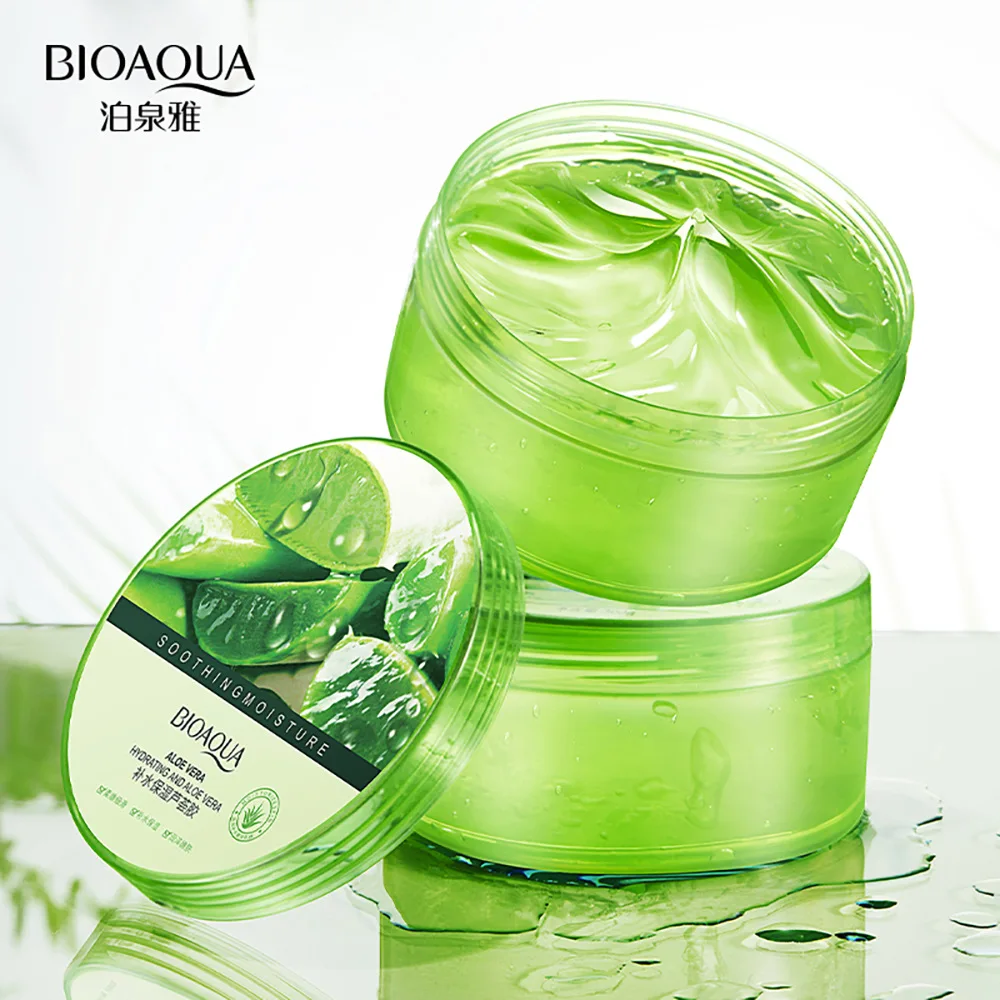 

BIOAQUA Natural Aloe Vera Gel Hydrating Moist Cream Clear and Fine Pores Moisturize and Tender Skin Sleeping Mask Facial Care