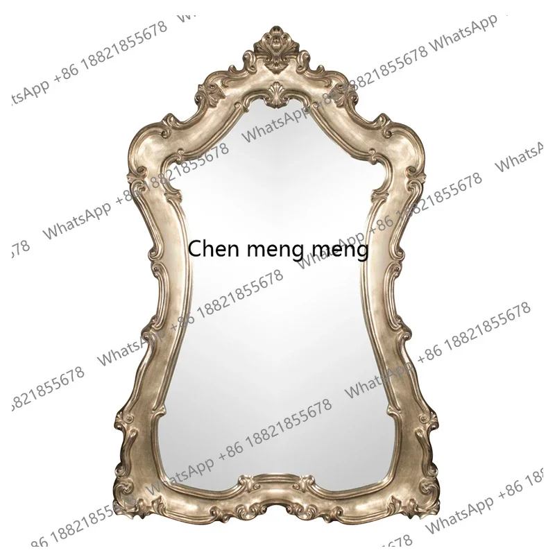 Retro European dressing mirror, bedroom, living room home wall decoration, makeup entrance mirror