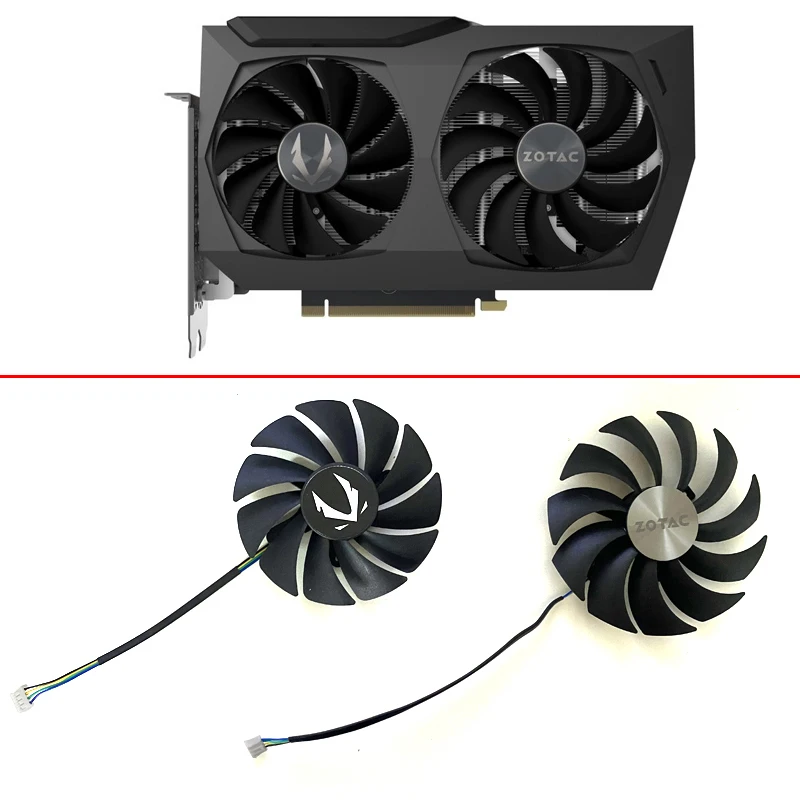 

100MM CF1010U12S 89MM CF9015H12S 4PIN GeForce RTX 3070 Twin GPU FAN For ZOTAC RTX 3060 Twin Edge OC RTX 3060Ti Cooling Fan