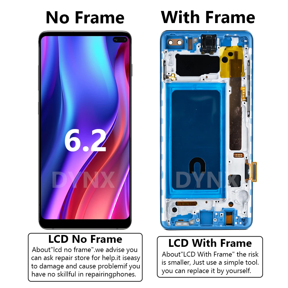 100% Tested S10 Plus LCD For Samsung S10+ G975F G975U G975W G975 LCD Display Touch Screen Digitizer Assembly Replacement