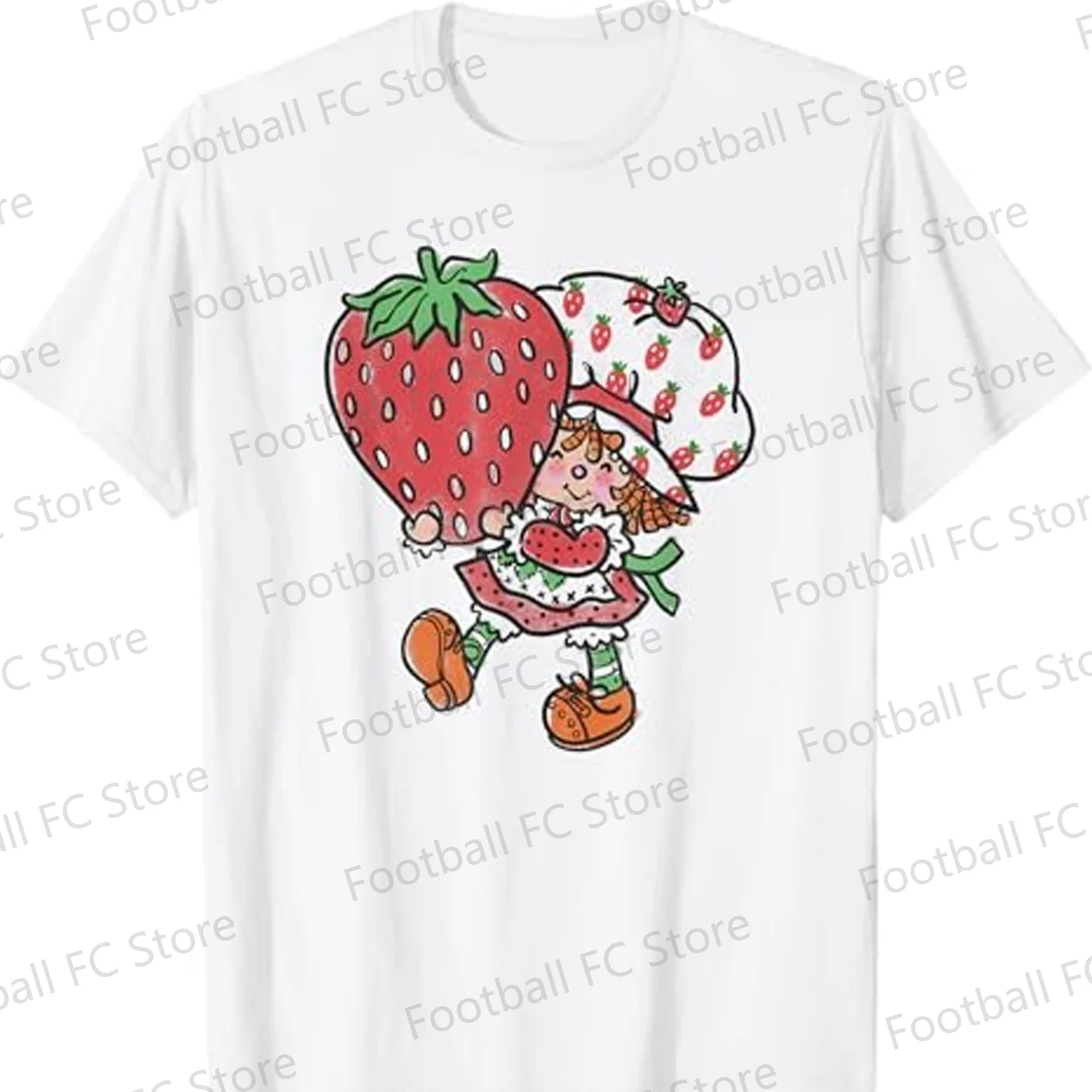2024 Summer swimsuit Strawberry Shortcake Eighties Bold Pink Collegiate Cutie Pie Cotton T-Shirt For Adult/Kids Tops