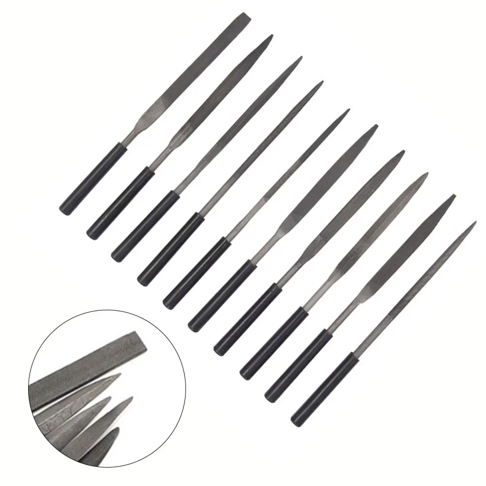 10Pcs  140mm Mini Needle File Set DIY Wood Rasp File Needle Jewelry Polishing Carving Diamond File Handy Tools Ceramic Crafts