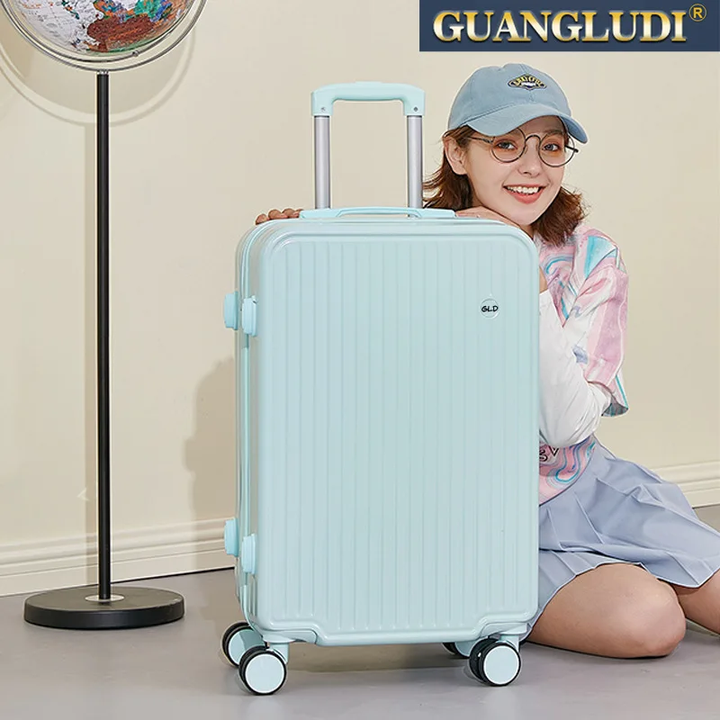 Suitcases: 20-inch Suitcases for Female Students, 24-inch Travel Lockboxes, Trolley Suitcases, and Two Styles Are Available