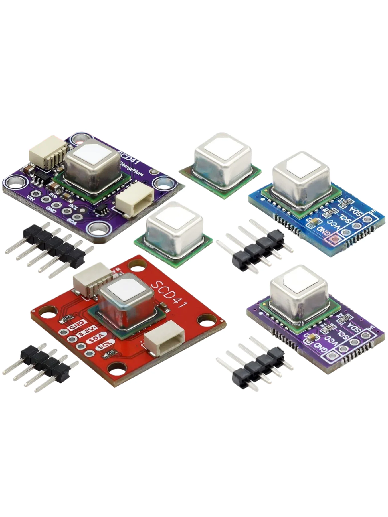 SCD40 and SCD41 Gas Sensor Modules Detect CO2 Temperature and Humidity Combining Both Functions into One with I2C Communication