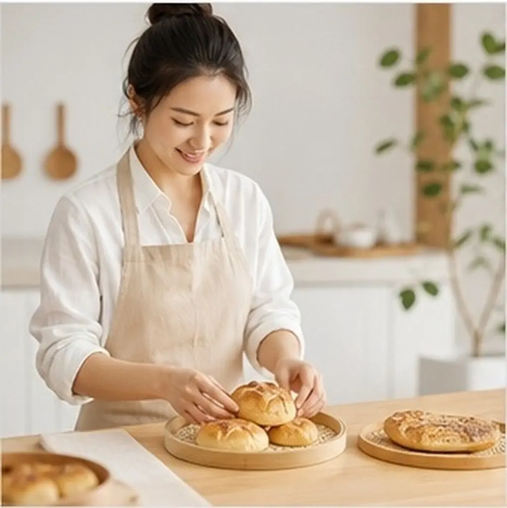 3Pcs Bamboo Colander Storage Basket Multipurpose Weaving Sieve for Home Use Bread Eggs Sundries Organization Gift Ready
