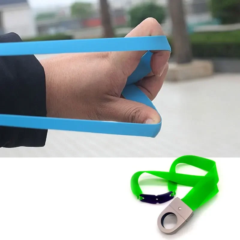 1PC Outdoor Powerful Slingshot Ring Hunting Catapult Metal with Rubber band Hunting Slingshot Hunt Tool Finger Slingshots