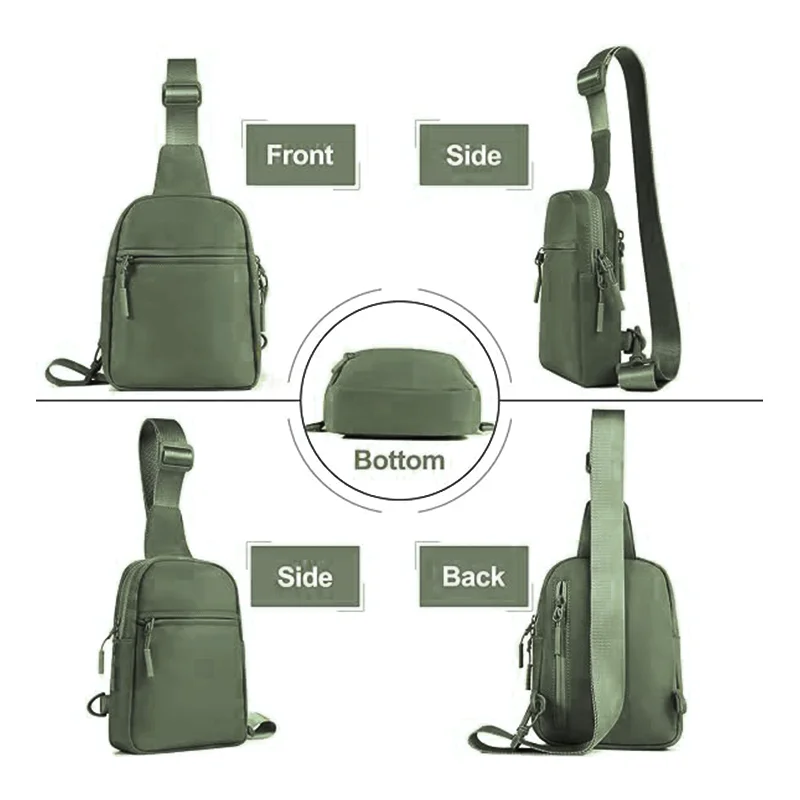 Chest Bag Mini Fashion Unisex Lightweight Pouch Shoulder Sling Bag Crossbody Sports Outdoor Running Travel Casual Bag