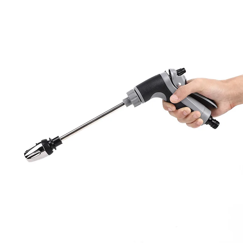 High Pressure Long Rod Car Wash Gun Home Use Metal Extended Pole Gripped Handle Car Wash Water Gun