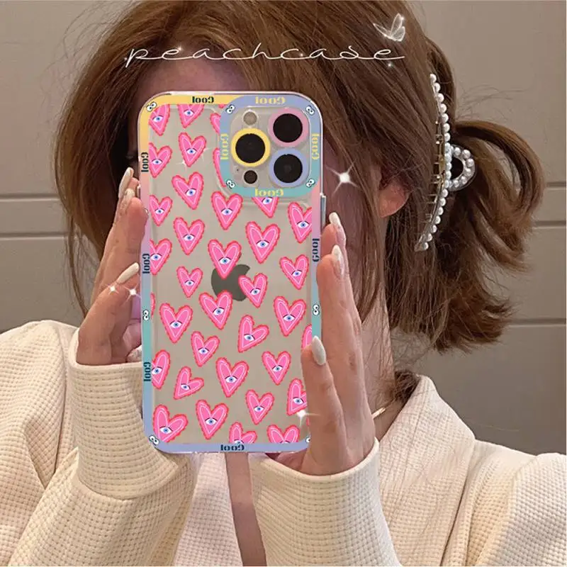 Funny Turkish Lucky Blue Evil Eye Phone Case for iPhone 11 12 13 Mini Pro Max 14 Pro Max Case shell