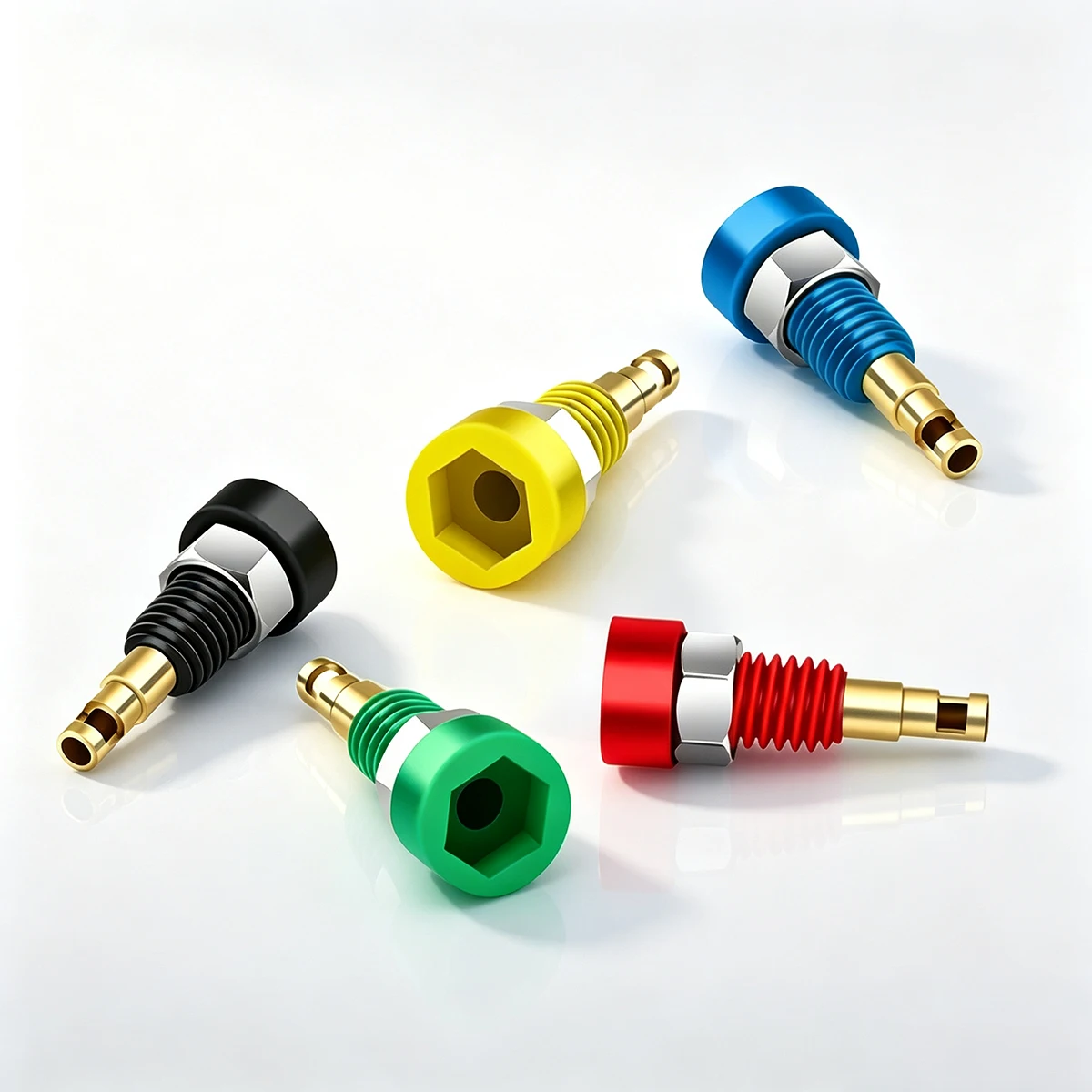 2mm Banana Plug Socket Panel Mount Terminal Pure Copper Terminal Post Female Hole For Multimeter Test Equipment Circuit Board