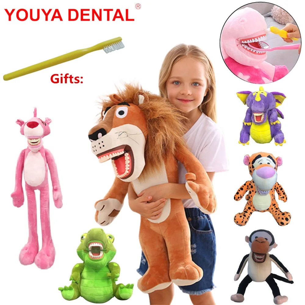 

Large Dental Plush Toys With Teeth Model Toothbrush Cute Soft Doll Animals Plush Toys Child Dentist Gifts Dentistry Accessories