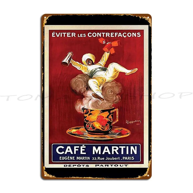 Leonetto Cappiello Cafe Martini Coffee Metal Plaque Poster Cinema Wall Plaque Wall Cave Garage Printing Tin Sign Poster