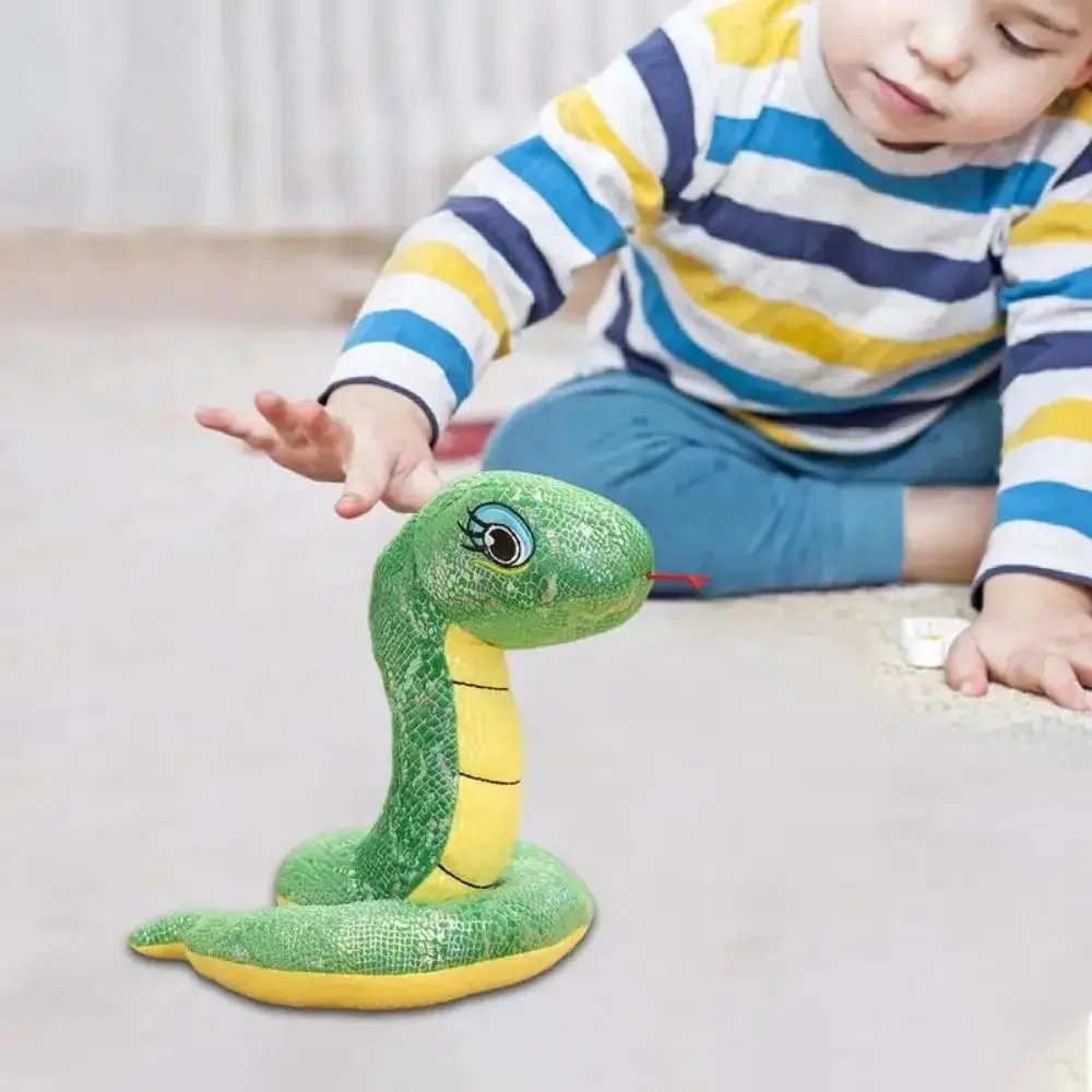 

Sequin Fabric Year Of The Snake Simulated Animal Snake Year Mascot 20cm Stuffed Sequined Snake Spring Festival