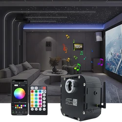 50W RGBW Twinkle Optic Fiber Light LED Engine Smart app Sound Active Controller for Fiber Optic cable DIY Starry SKy Ceiling